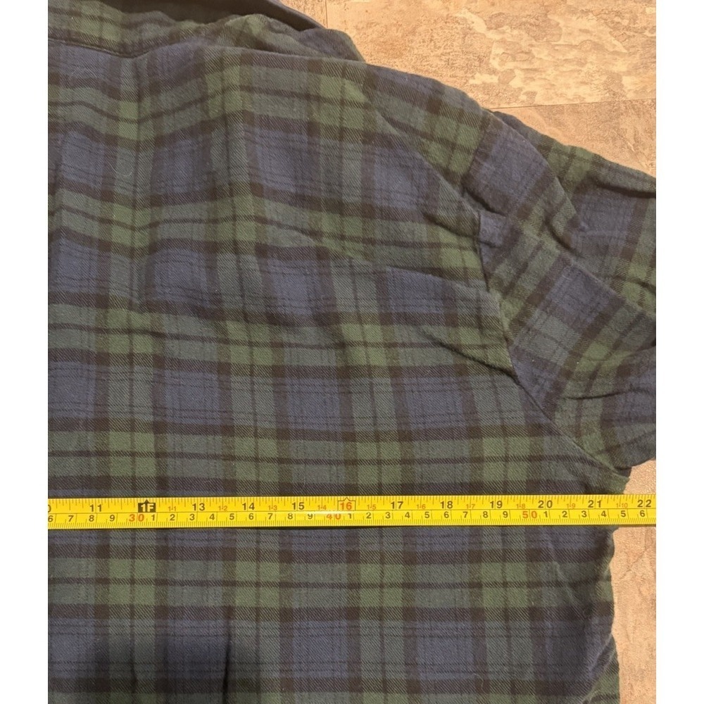 J.Crew Women's Cotton Flannel Pajama TOP ONLY Green Tartan Size M Holiday - Picture 8 of 8